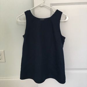 Open back J CREW top, navy in a size 2.